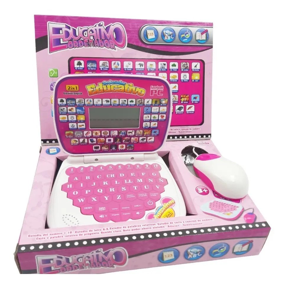 Computador Didáctico Interactivo Niñas Español-ingles 2 En 1