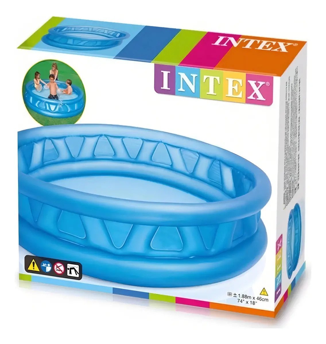Piscina inflable redonda Intex 58431 de 1.88m x 46cm 790L azul caja - Image 2
